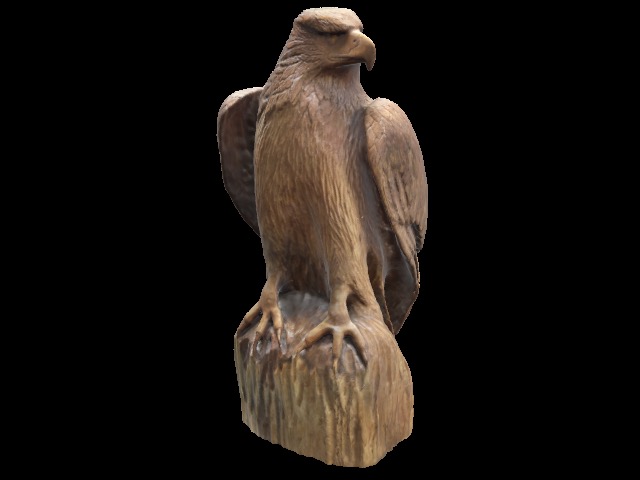 3D Wooden Eagle Statue